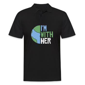 I'm With Her Earth Environment Awareness Earth Day - Polo Homme - noir - Devant - Kai (181cm)
