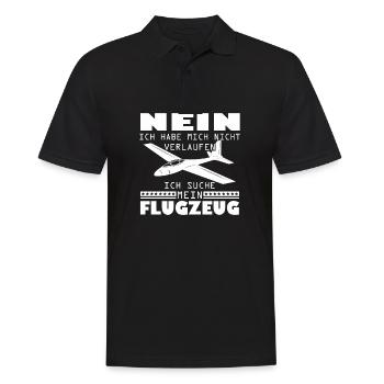 Modellflugzeug Modellfliegen Modellflieger - Männer Poloshirt - Schwarz - Vorne - Kai (181cm)