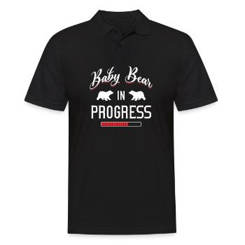 Baby Bear In Progress - Cute Nature Lover Pregnant - Men's Polo Shirt - black - Front - Kai (181cm)