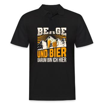 Berge Bier Wandern - Männer Poloshirt - Schwarz - Vorne - Kai (181cm)