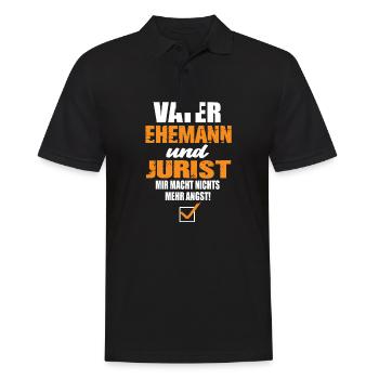 Vater Ehemann und Jurist - Männer Poloshirt - Schwarz - Vorne - Kai (181cm)