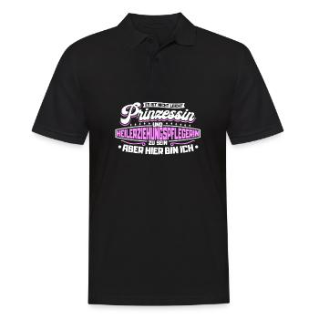 Heilerziehungspfleger Altenpflege Sozialbereich - Männer Poloshirt - Schwarz - Vorne - Kai (181cm)