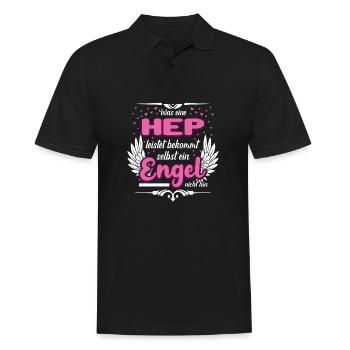 Heilerziehungspfleger Altenpflege Sozialbereich - Männer Poloshirt - Schwarz - Vorne - Kai (181cm)