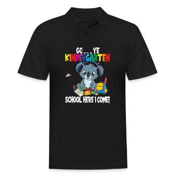Kindergarten Schulanfang Einschulung - Männer Poloshirt - Schwarz - Vorne - Kai (181cm)