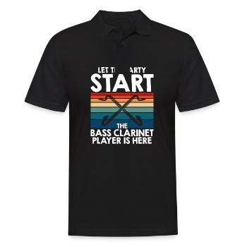 Bass Clarinet Bass Clarinet - Men's Polo Shirt - black - Front - Kai (181cm)