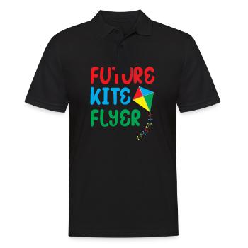 Future Kite Flyer - Sky Flying Children - Polo Homme - noir - Devant - Kai (181cm)