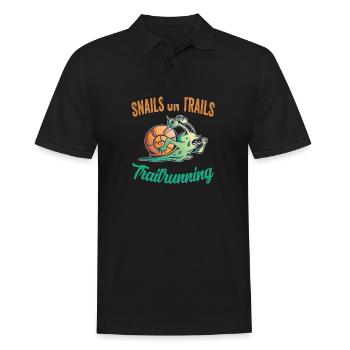 Lustiges Läufer Team Running Trikot Shirt - Männer Poloshirt - Schwarz - Vorne - Kai (181cm)