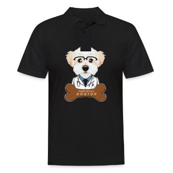 Veterinary Maltese Trust Me Im A Dogtor - Männer Poloshirt - Schwarz - Vorne - Kai (181cm)