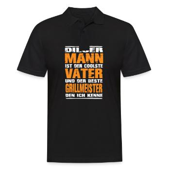 Grillen - Männer Poloshirt - Schwarz - Vorne - Kai (181cm)
