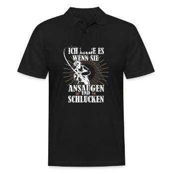 lustige Angler Geschenke Karpfen Angeln - Männer Poloshirt - Schwarz - Vorne - Kai (181cm)