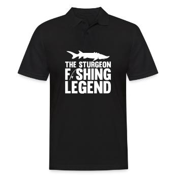 The Sturgeon Fish Legend - Men's Polo Shirt - black - Front - Kai (181cm)