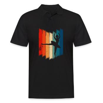 Ballet Dancer Retro Ballet Dancer - Men's Polo Shirt - black - Front - Kai (181cm)