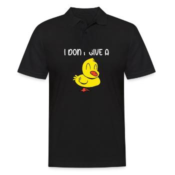 Cool I Don't Give A Duck Funny - Men's Polo Shirt - black - Front - Kai (181cm)