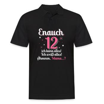 12. Geburtstag Mädchen 12 Jahre Alt Mama Ich Kann - Männer Poloshirt - Schwarz - Vorne - Kai (181cm)