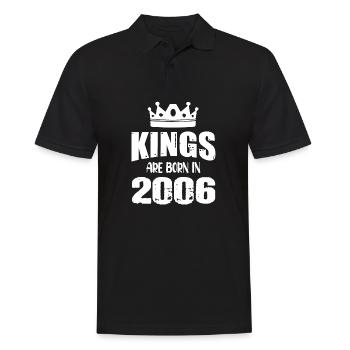 Kings are born in 2006 - Men's Polo Shirt - black - Front - Kai (181cm)
