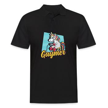 Gaymer Rainbow Gaming Égalité LGBT Pride - Polo Homme - noir - Devant - Kai (181cm)