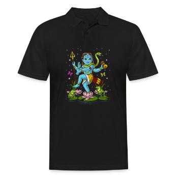 Baby Shiva Hindu Nataraja - Men's Polo Shirt - black - Front - Kai (181cm)