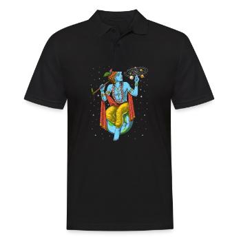 Seigneur hindou Krishna - Polo Homme - noir - Devant - Kai (181cm)