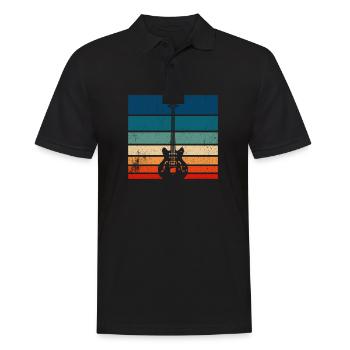 Retro Bass Guitar Vintage Bass Guitar - Men's Polo Shirt - black - Front - Kai (181cm)