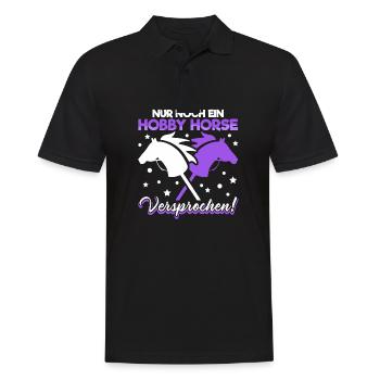 Hobby Horse Hobby Horsing Steckenpferd - Männer Poloshirt - Schwarz - Vorne - Kai (181cm)
