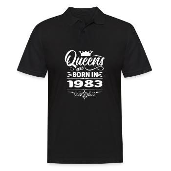 Queens Are Born In 1983 - Men's Polo Shirt - black - Front - Kai (181cm)