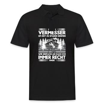 Vermesser Vermessungsingenieur Vermessung - Männer Poloshirt - Schwarz - Vorne - Kai (181cm)