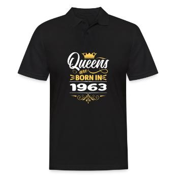 Queens Are Born In 1963 - Men's Polo Shirt - black - Front - Kai (181cm)