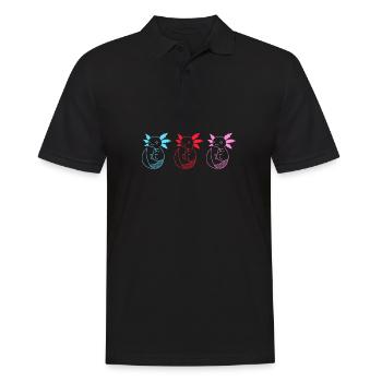 Cute Axolotls Haustier Teenager Weird Vaporwave - Männer Poloshirt - Schwarz - Vorne - Kai (181cm)