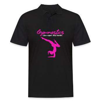Gymnastics Like A Sport Only Harder - Men's Polo Shirt - black - Front - Kai (181cm)