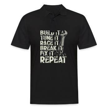Build It Tune Race Break Fix Répéter la durée de vie de - Polo Homme - noir - Devant - Kai (181cm)