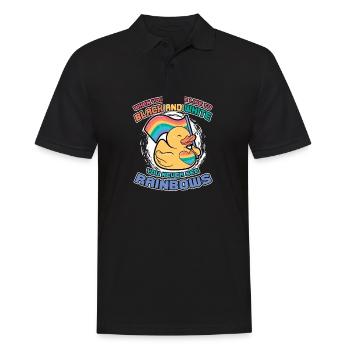 You Never See Rainbows Gay Pride LGBTGIA - Männer Poloshirt - Schwarz - Vorne - Kai (181cm)