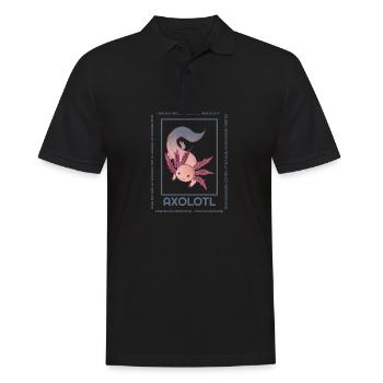 Axolotl Ambystoma Kawaii Design Amphibians Éleveur - Polo Homme - noir - Devant - Kai (181cm)