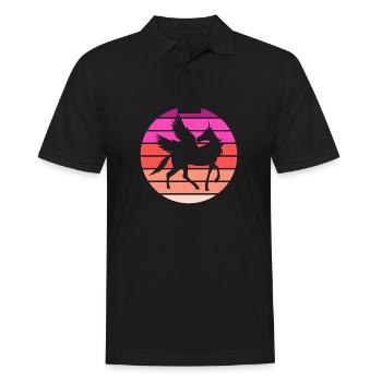 Pegasus - Männer Poloshirt - Schwarz - Vorne - Kai (181cm)