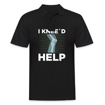 I Knee'd Help Surgery Knee Replacement Recovery - Men's Polo Shirt - black - Front - Kai (181cm)