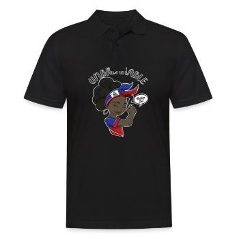 Haitian Girl Unbreakable I Haitian Heritage I - Men's Polo Shirt - black - Front - Kai (181cm)
