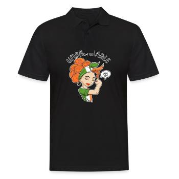 Irish Girl Unbreakable I Irish Heritage I Ireland - Männer Poloshirt - Schwarz - Vorne - Kai (181cm)
