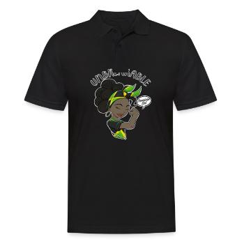 Fille jamaïcaine incassable I Héritage jamaïcain I - Polo Homme - noir - Devant - Kai (181cm)