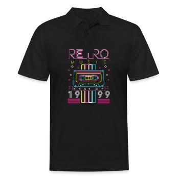 Best Of 1999 Retro Cassette Vintage Birthday - Men's Polo Shirt - black - Front - Kai (181cm)