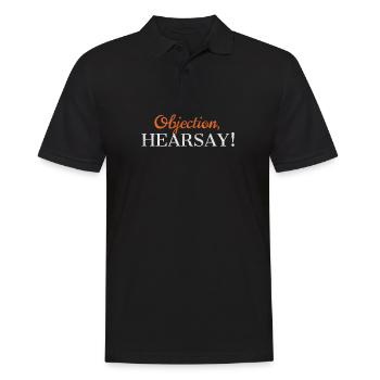 Objection Hearsay! Funny Lawyer - Männer Poloshirt - Schwarz - Vorne - Kai (181cm)