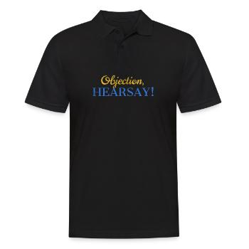 Objection Hearsay - Männer Poloshirt - Schwarz - Vorne - Kai (181cm)
