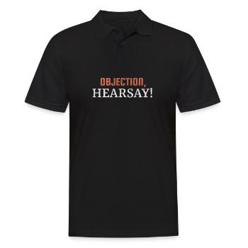 Objection Hearsay! - Männer Poloshirt - Schwarz - Vorne - Kai (181cm)