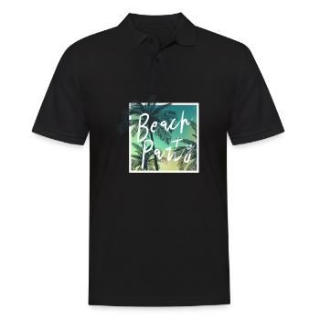 party beach Design for a people who look for party - Men's Polo Shirt - black - Front - Kai (181cm)