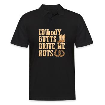 Cowboy Butts Drive Me Nuts Female Western Rodeo - Polo Homme - noir - Devant - Kai (181cm)