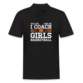 You Dont Scare Me I Coach Girls Basketball Funny - Polo Homme - noir - Devant - Kai (181cm)