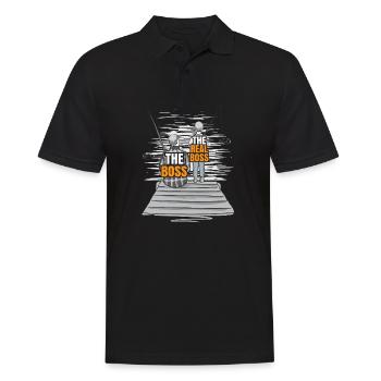 Angeln Vater Sohn Partnerlook - Männer Poloshirt - Schwarz - Vorne - Kai (181cm)