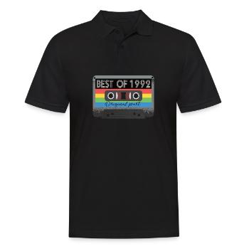 Best Of 1992 Vintage Cassette Retro Birthday - Men's Polo Shirt - black - Front - Kai (181cm)