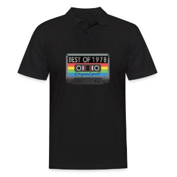 Best Of 1978 Vintage Cassette Retro Birthday - Men's Polo Shirt - black - Front - Kai (181cm)