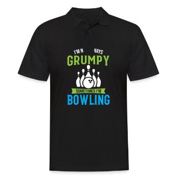 Je ne suis pas toujours grincheux Parfois je joue au bowling - Spor - Polo Homme - noir - Devant - Kai (181cm)