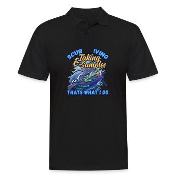 Scuba Diving & Taking Samples Marine Biologist - Men's Polo Shirt - black - Front - Kai (181cm)
