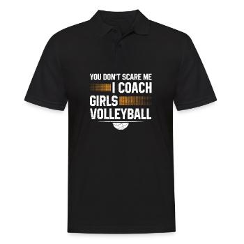 You Dont Scare Me I Coach Girls Volleyball Funny - Polo Homme - noir - Devant - Kai (181cm)
